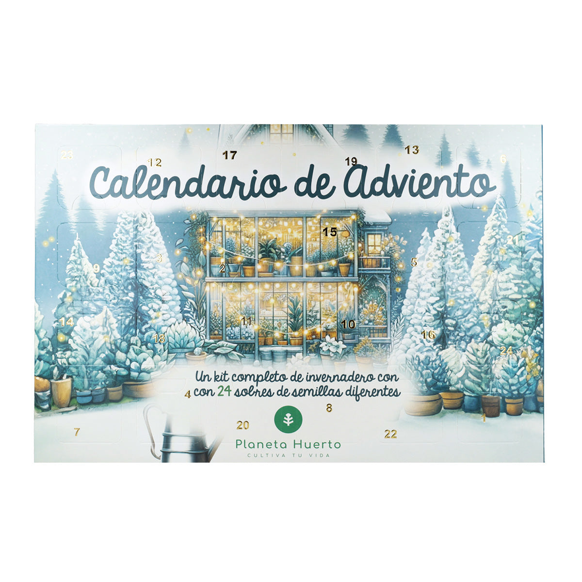 Calendário do Advento de Sementes com Mini Estufa Planeta Huerto