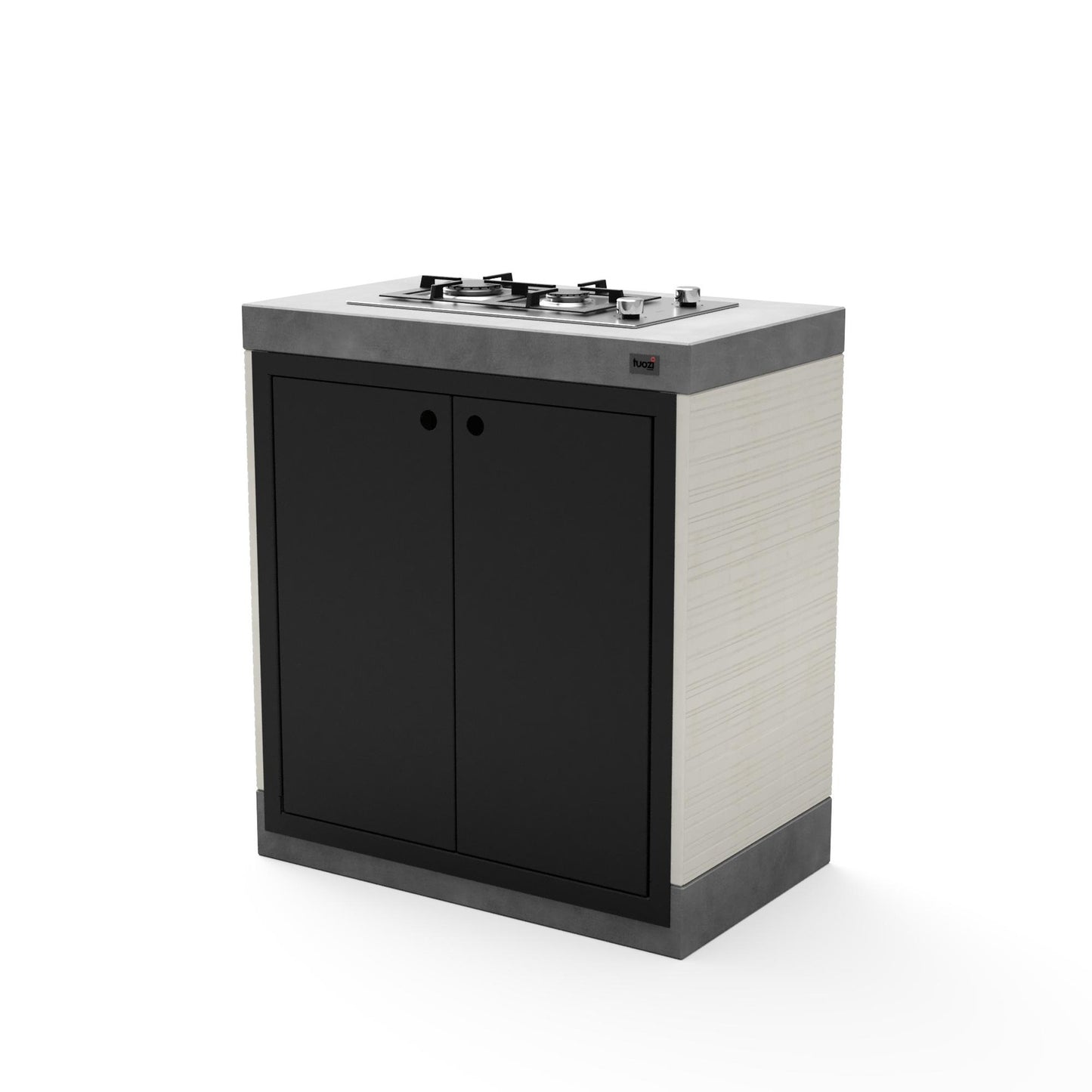 Módulo de bancada Venit Plan 1 com placa Teka e portas Tuozi