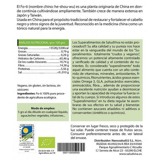 Pó Fo-Ti ECO 125 g, Salud Viva