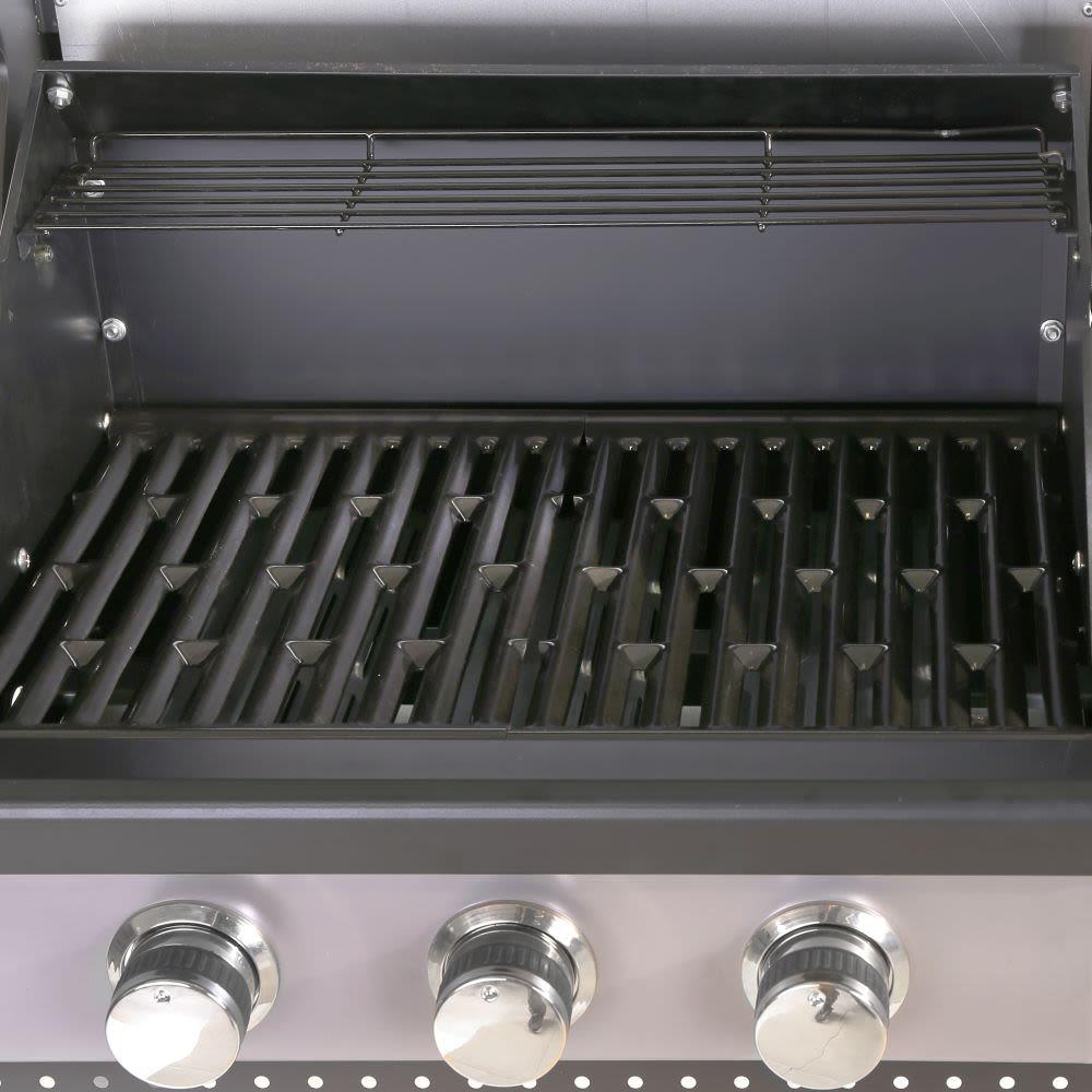 Birgitt Grelhador a gás com 3 queimadores em aço 52 x 126 x 110 cm Ldk Garden