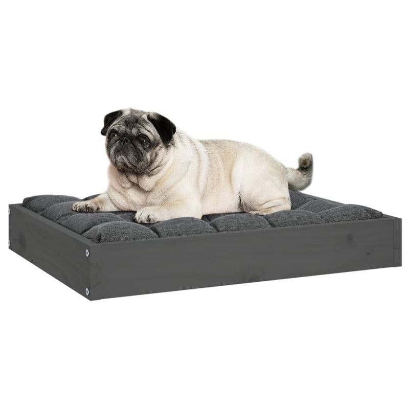 Vidaxl Cama Para Perros Madera Maciza De Pino Gris 61,5x49x9 Cm_5