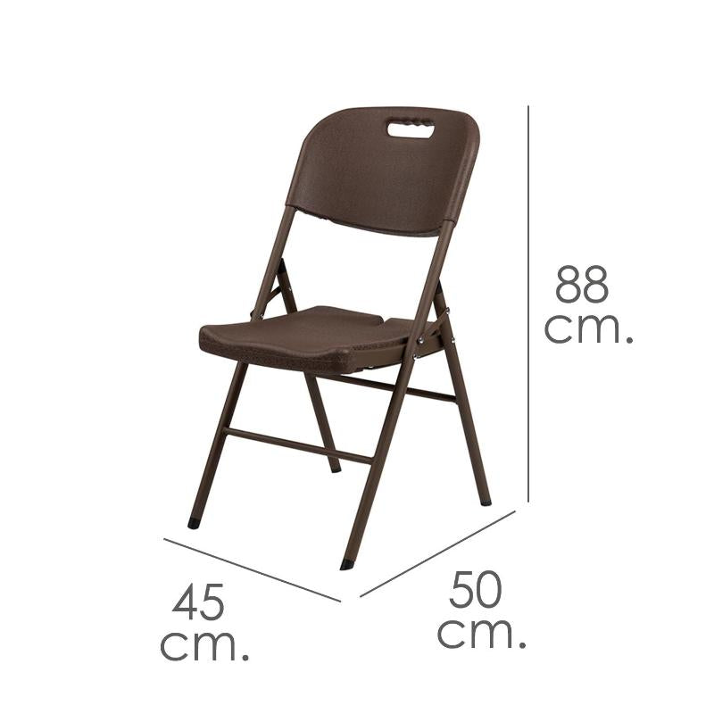 Silla Plegable Multfuncional, Portatil, Resistente,multiusos 45x50x88 (alt.) Cm. Color Marron_1