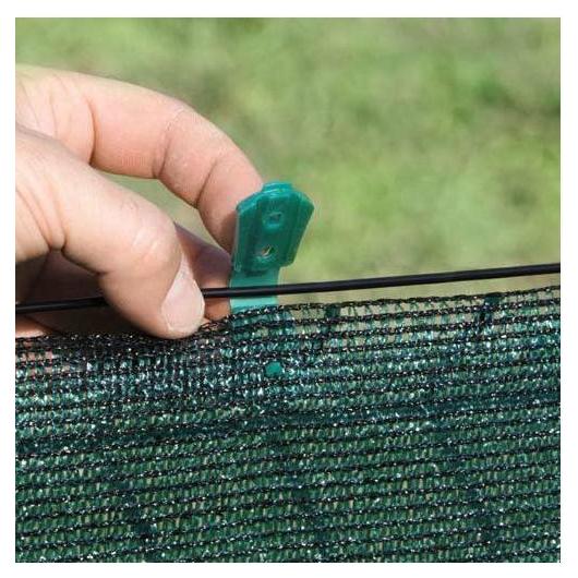 Grampos de fixação em malha entrançada verde Fixatex 20 peças.