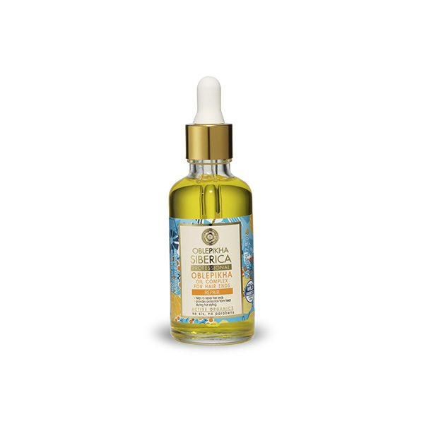Complexo de óleo Oblepikha reparador de pontas duplas, 50 ml