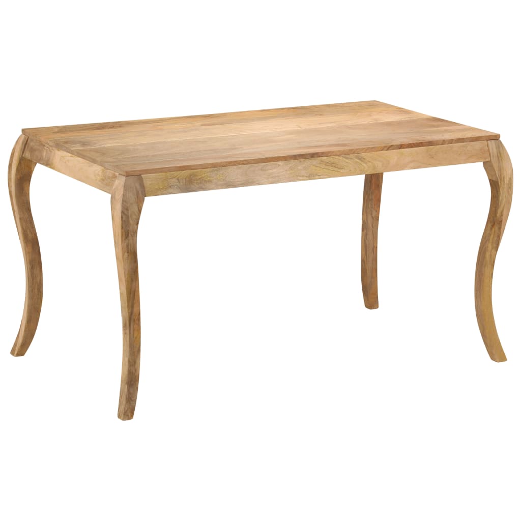 Mesa De Comedor De Madera Maciza De Mango 135x75x76 Cm_4