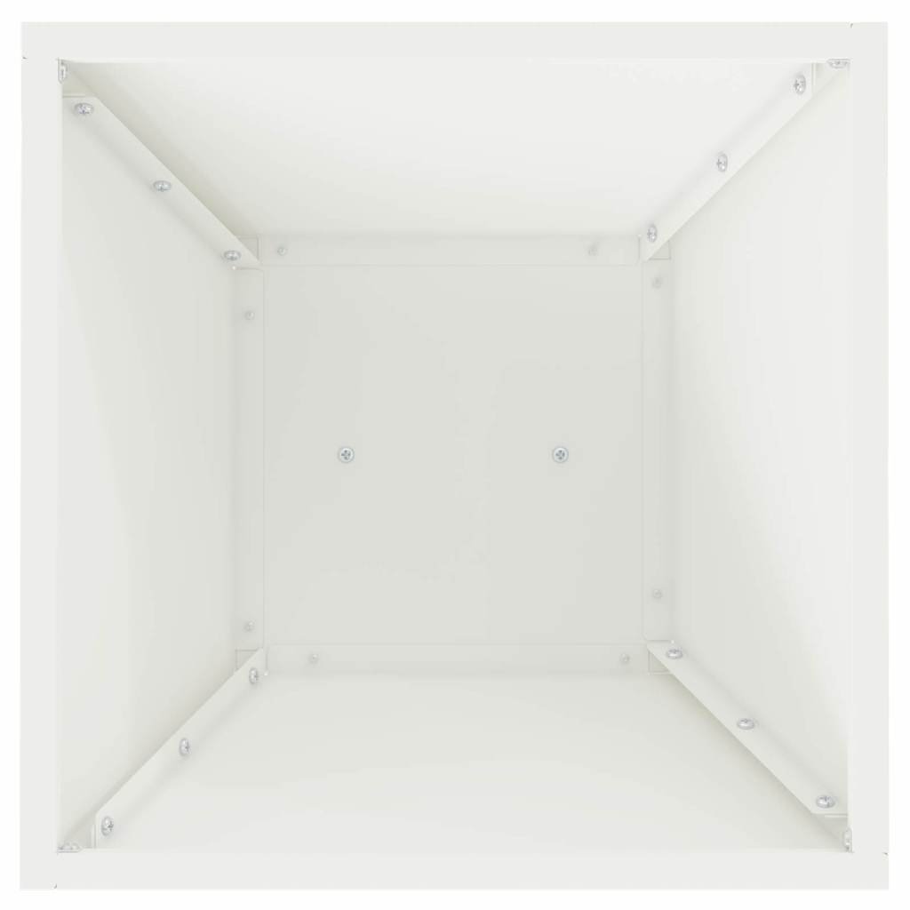 Maceta Pilar Blanco 35 X 35 X 73 Cm Acero Laminado En Frío_5