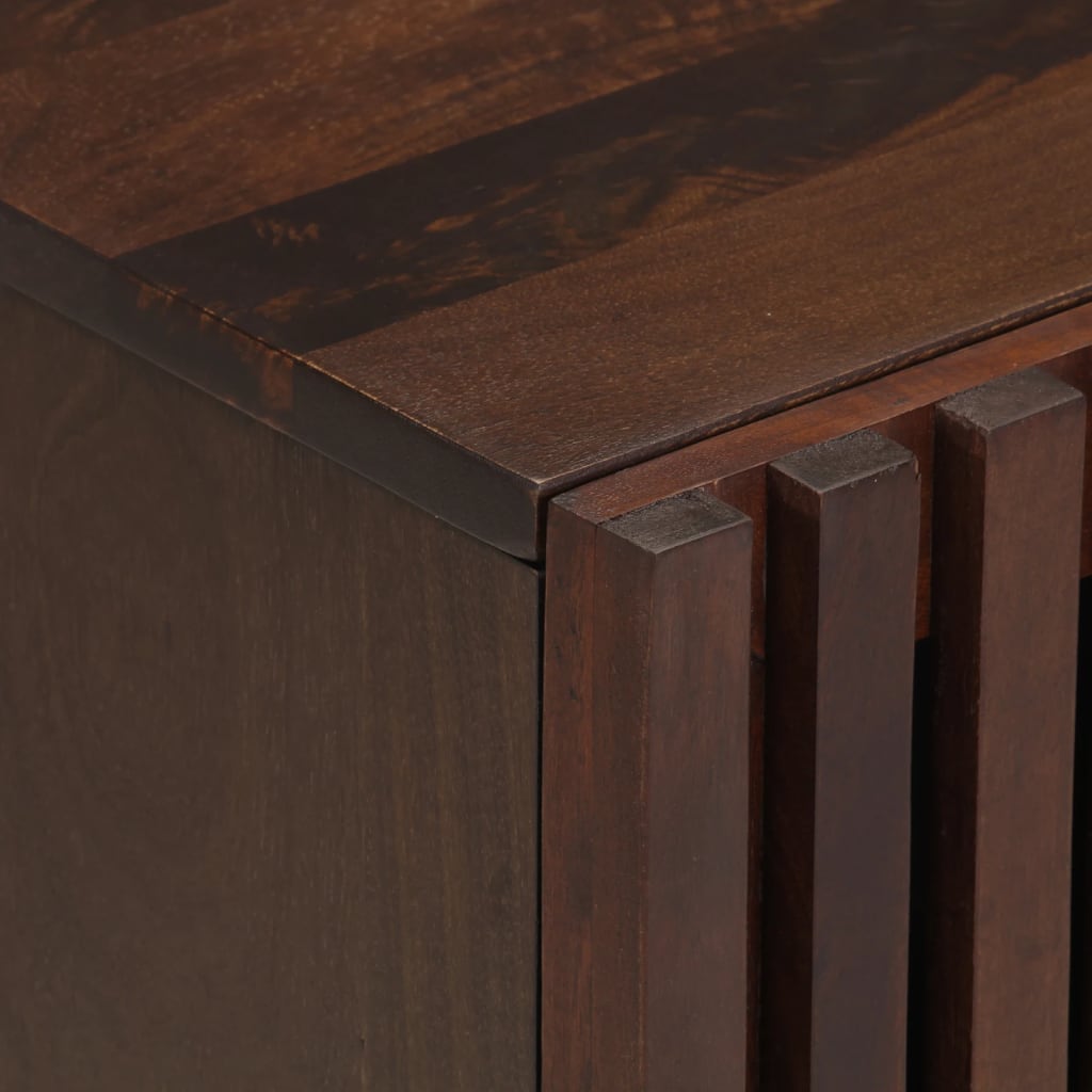 Mesita De Noche De Madera Maciza De Mango 40x34x46 Cm_4