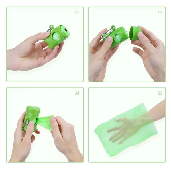 Sacos biodegradáveis para cocó com dispensador 450 sacos - 30 rolos