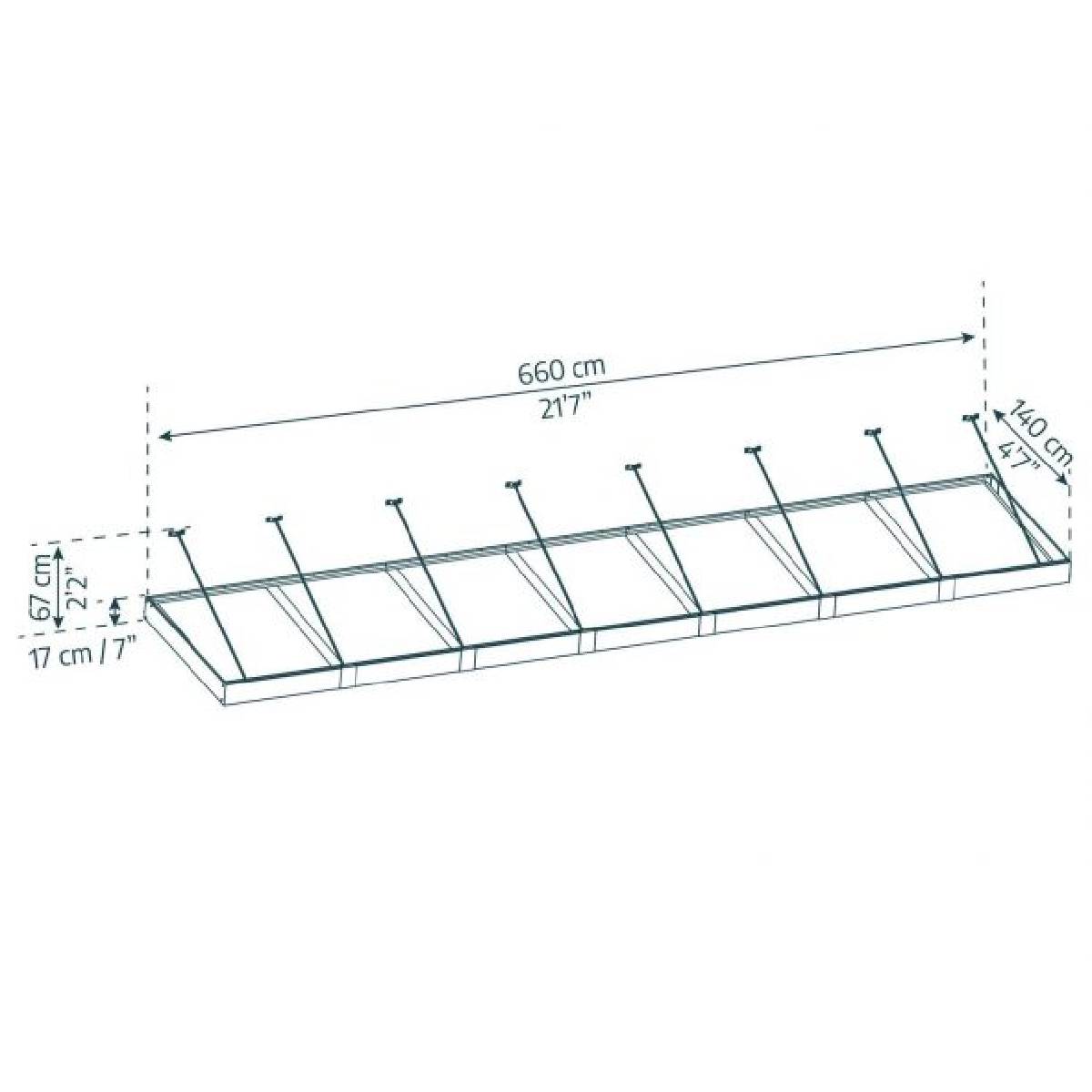 Marquise Sophia XL 140x660 cm opala Canopia