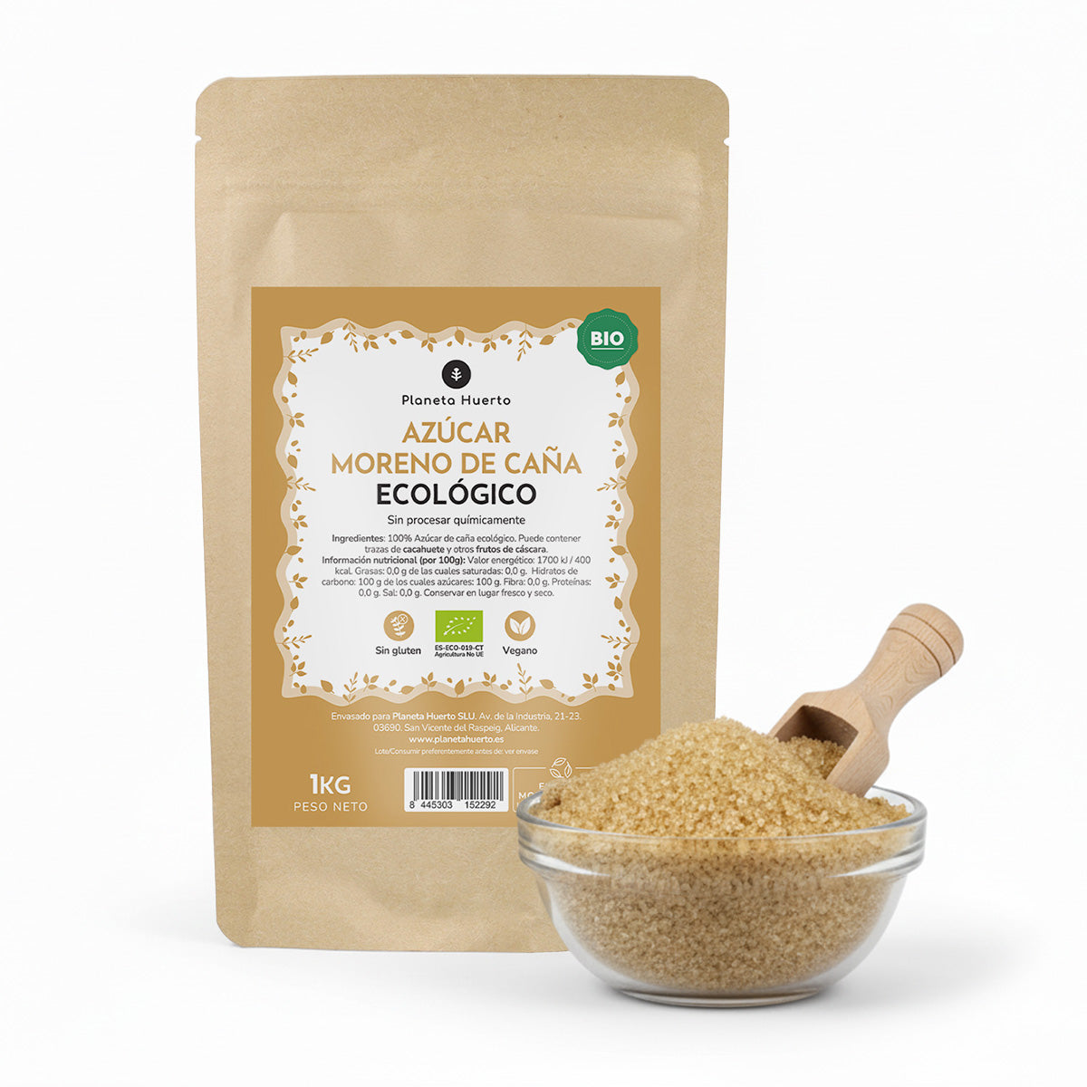 Açúcar mascavado biológico de cana Planeta Huerto 1kg