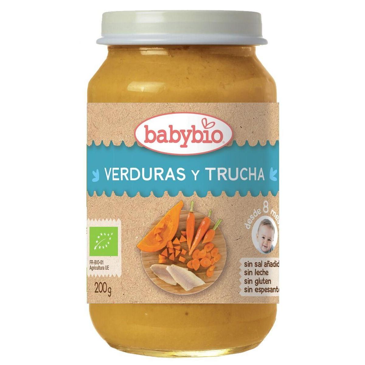 Embalagem de 3 potes de truta Menu Tradition, 200 g. Babybio