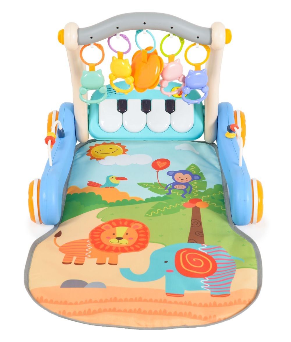 Andador 2 En 1 Y Tapete De Juego Piano He0637 Blue_4