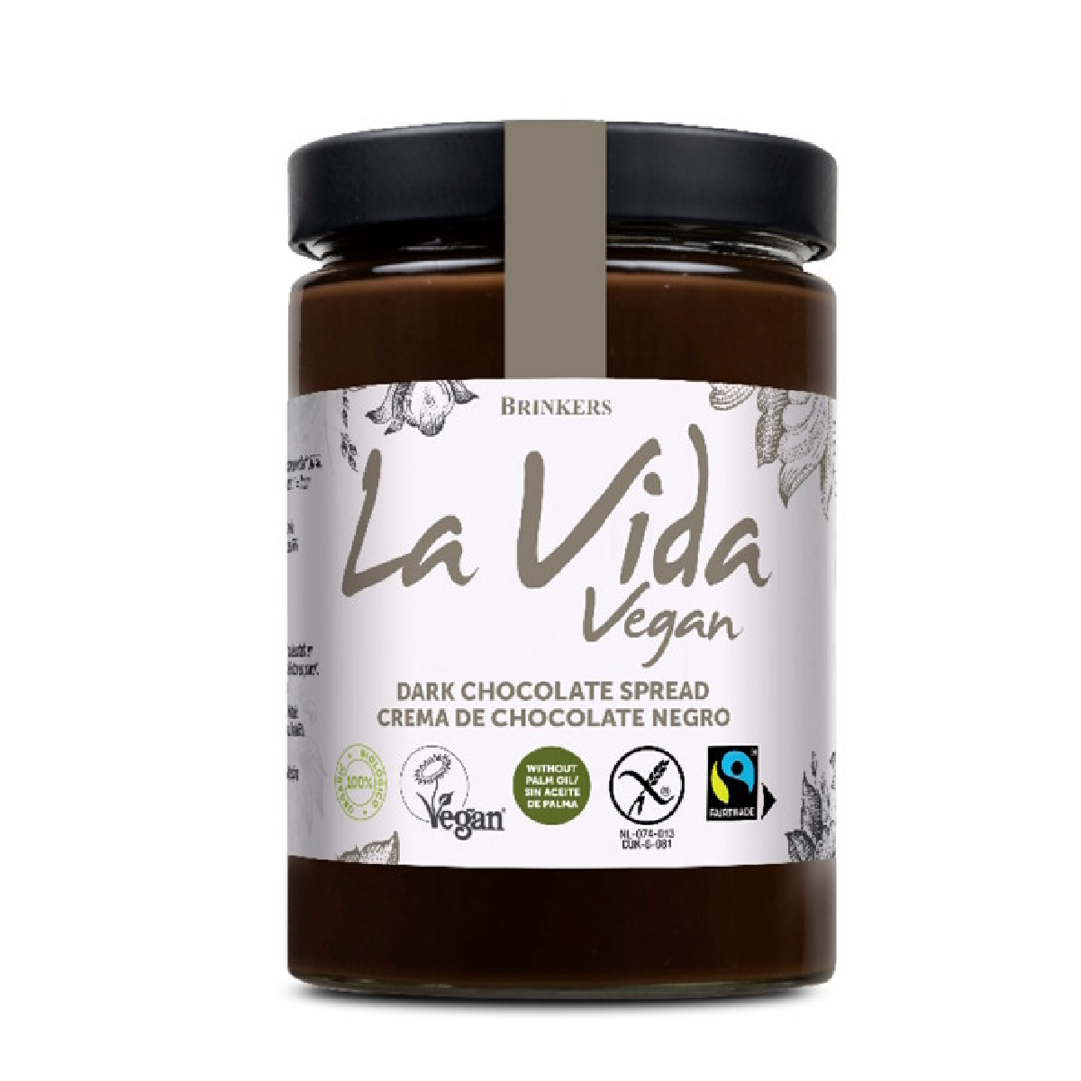 Creme de chocolate negro vegan sem glúten La Vida, 270 g 270 g