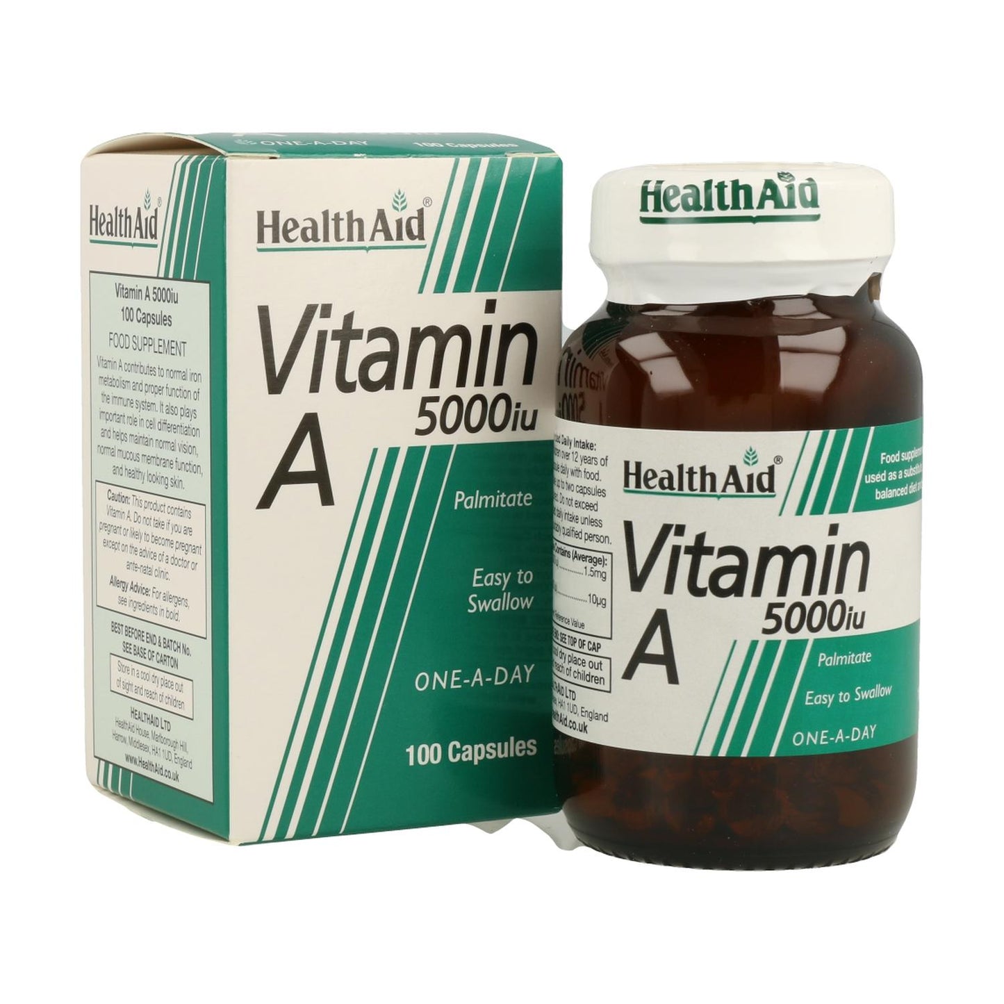 Vitamina A 5.000 UI 100 Cápsulas Health Aid