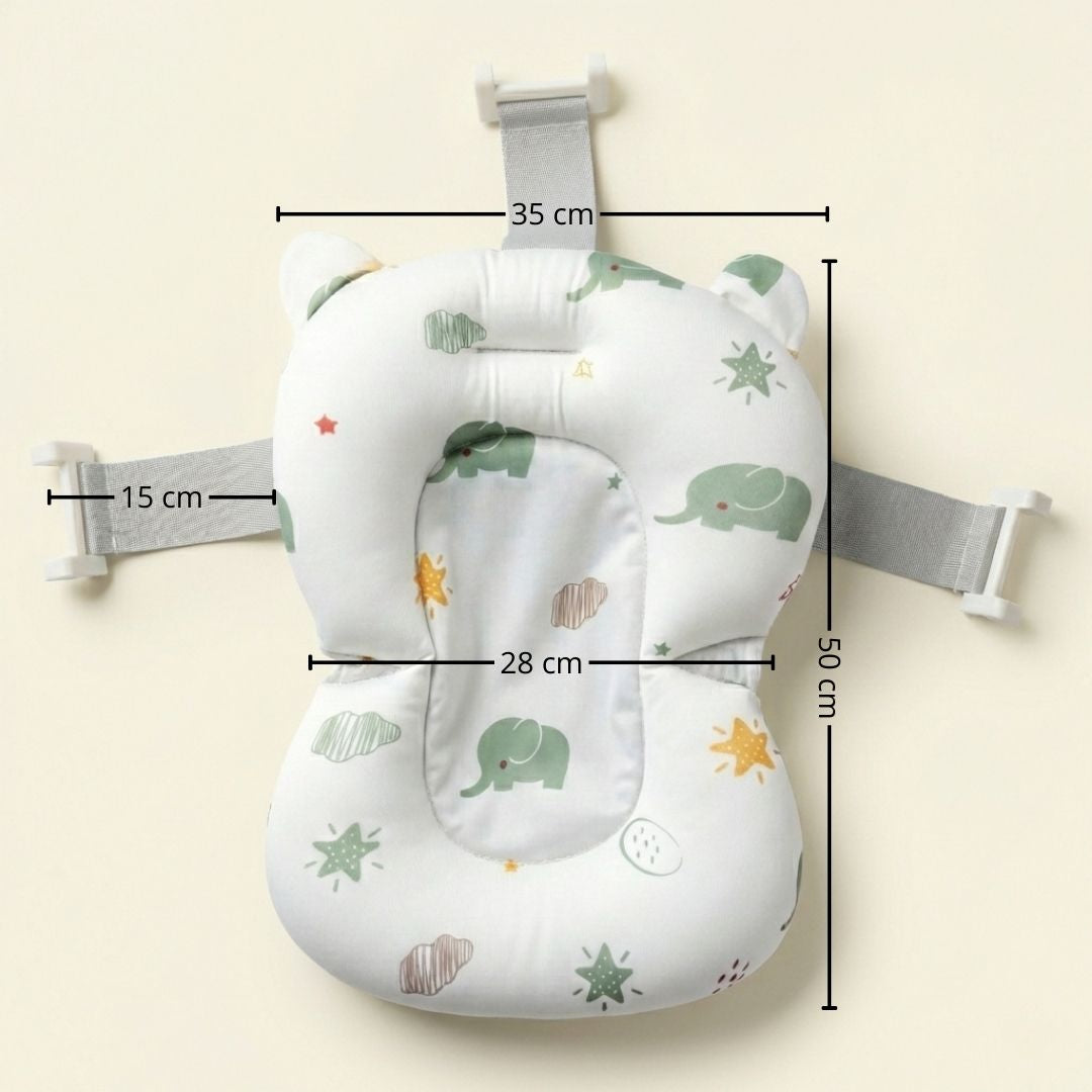 Bathby Cojín De Baño Antideslizante Con Estampado De Elefantes Para Bebés, Cómodo Y Seguro_5