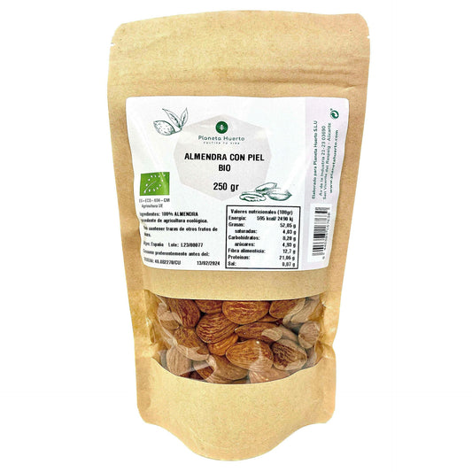 Amêndoas naturais com pele ECO Planeta Huerto 250 g