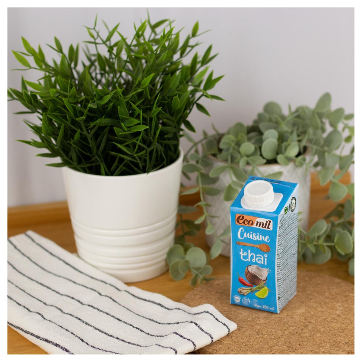 Creme Vegetal Ecomil Coco Thai Organic Cuisine, 200 ml