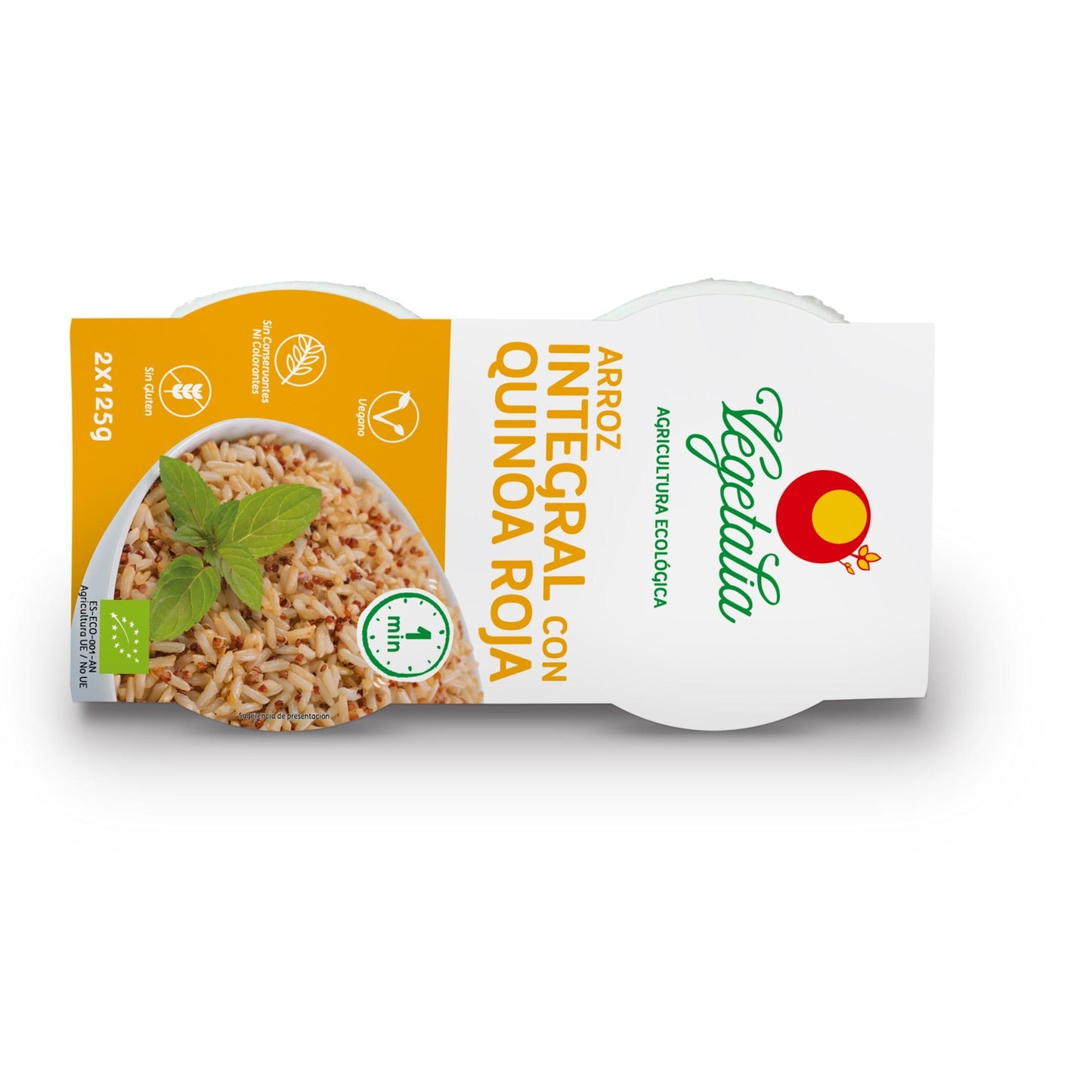 Arroz integral biológico Vegetalia e Quinoa 2 unidades x 125g