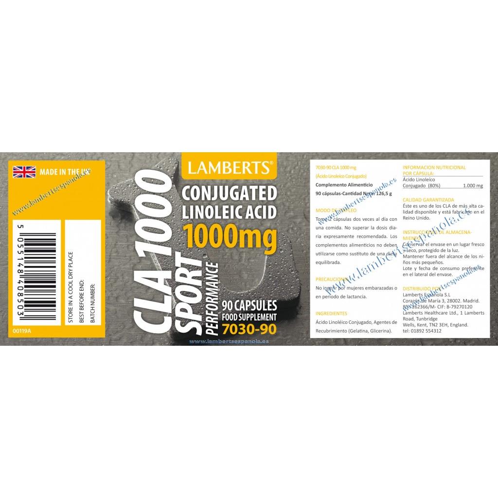 CLA 90 cápsulas de 1000mg Lamberts