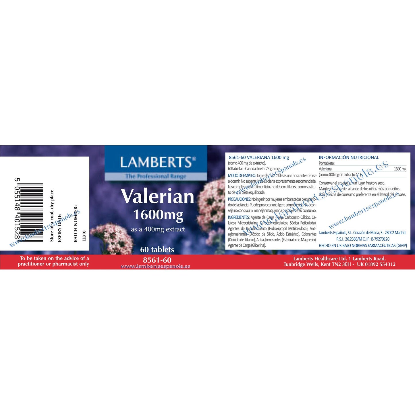 Valeriana 1,600 mg