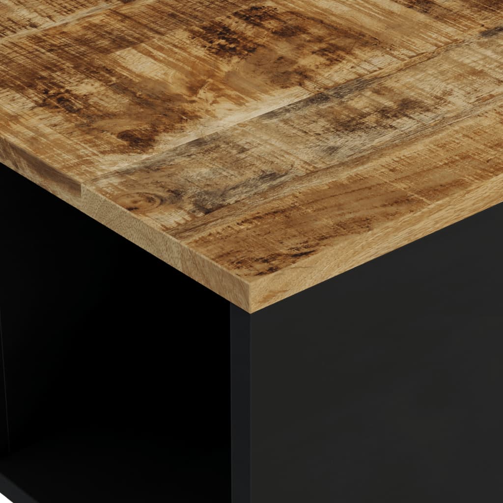 Mesa De Centro De Madera Maciza Mango 60x50x35 Cm_4
