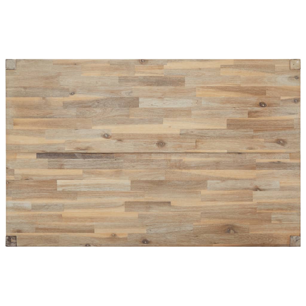Mesa De Comedor Madera Maciza De Acacia 110x70x75 Cm_4