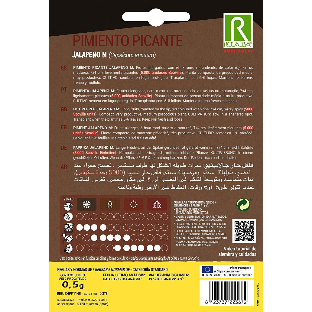 Sementes de Pimento Jalapeño M Rocalba