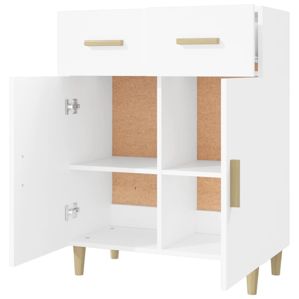 Aparador De Madera Contrachapada Blanco 69,5x34x89 Cm / Vetonek_5