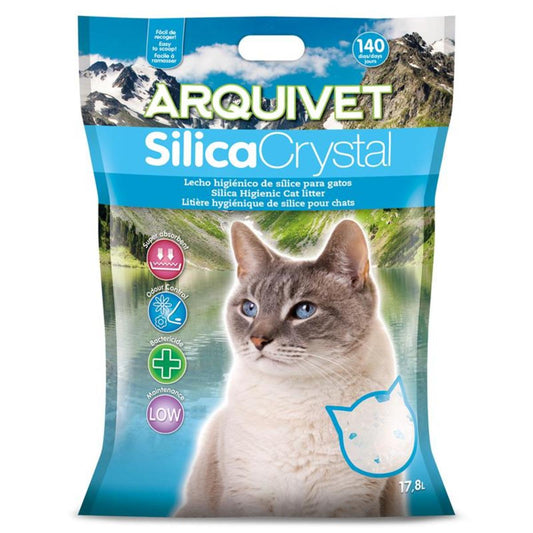 Areia para gatos Silica Crystal Arquivet 17,8 L