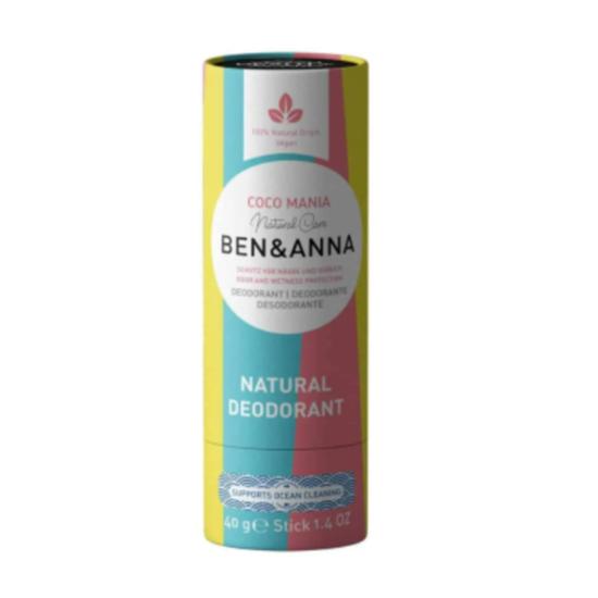 Desodorizante (resíduo zero) Ben&Anna Coco Mania 40g