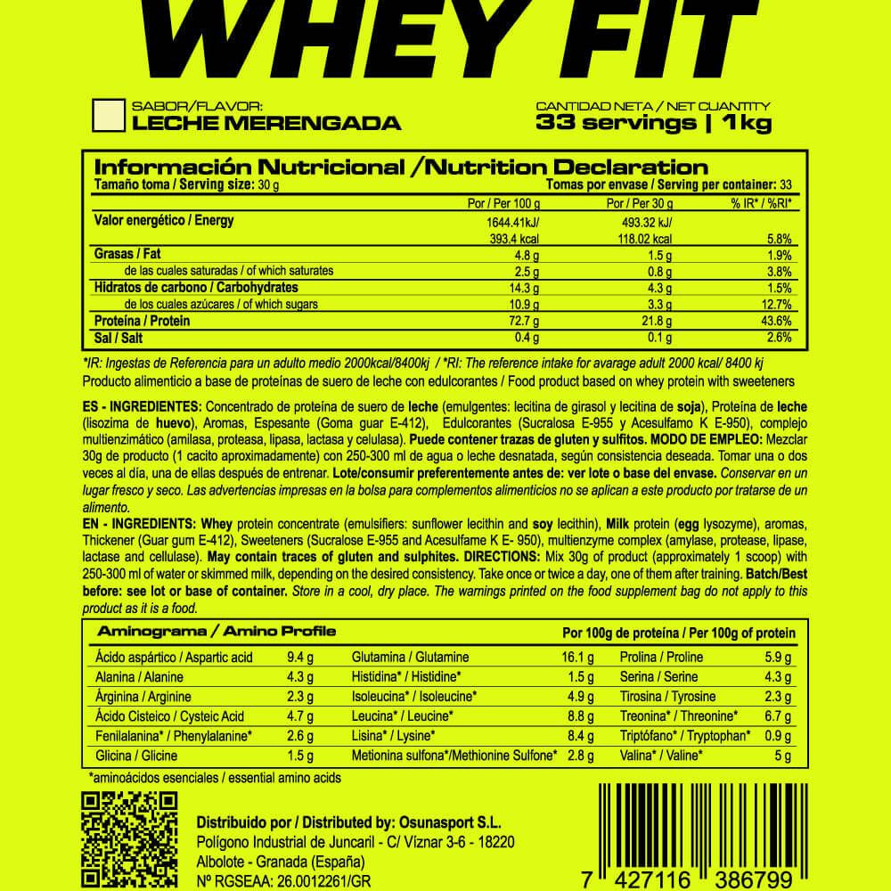 Whey Fit - 1kg - Leche Merengada - Aumenta La Masa Muscular - Masmusculo_5