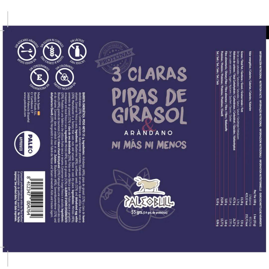 Paleobull Barra Energética de Mirtilo e Semente de Girassol 55g