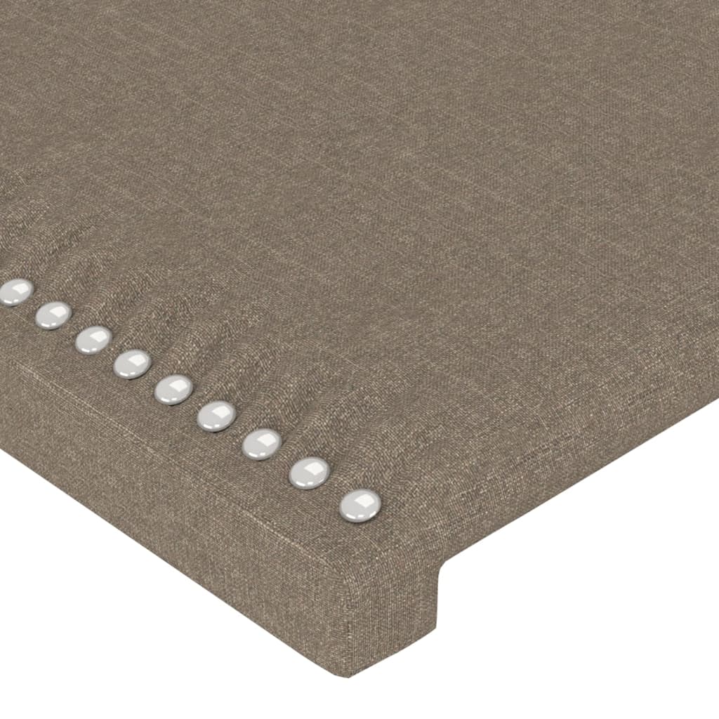 Estructura De Cama Con Cabecero De Tela Gris Taupe 200x200 Cm / Vetonek_5