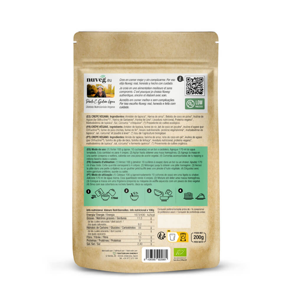 Crepe Vegan Biológico Nuveg 200g