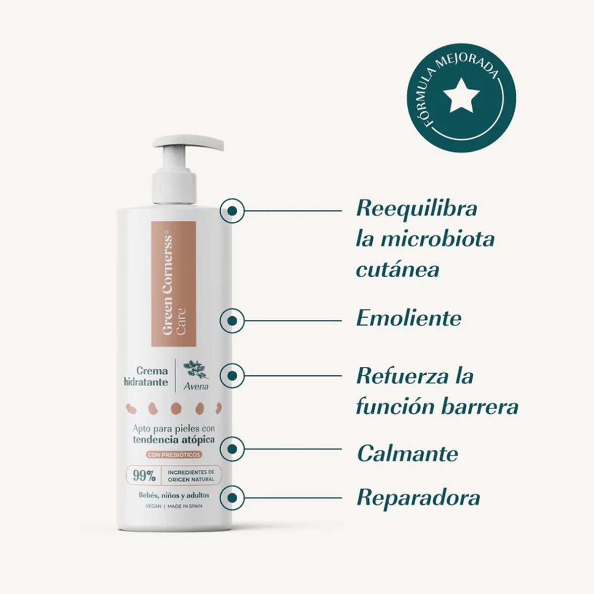 Creme Hidratante de Aveia Green Cornerss Care 280 ml