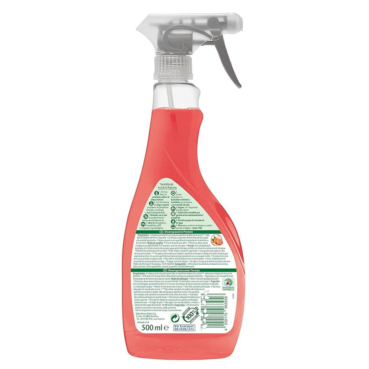 Desengordurante de toranja Frosch 500 ml