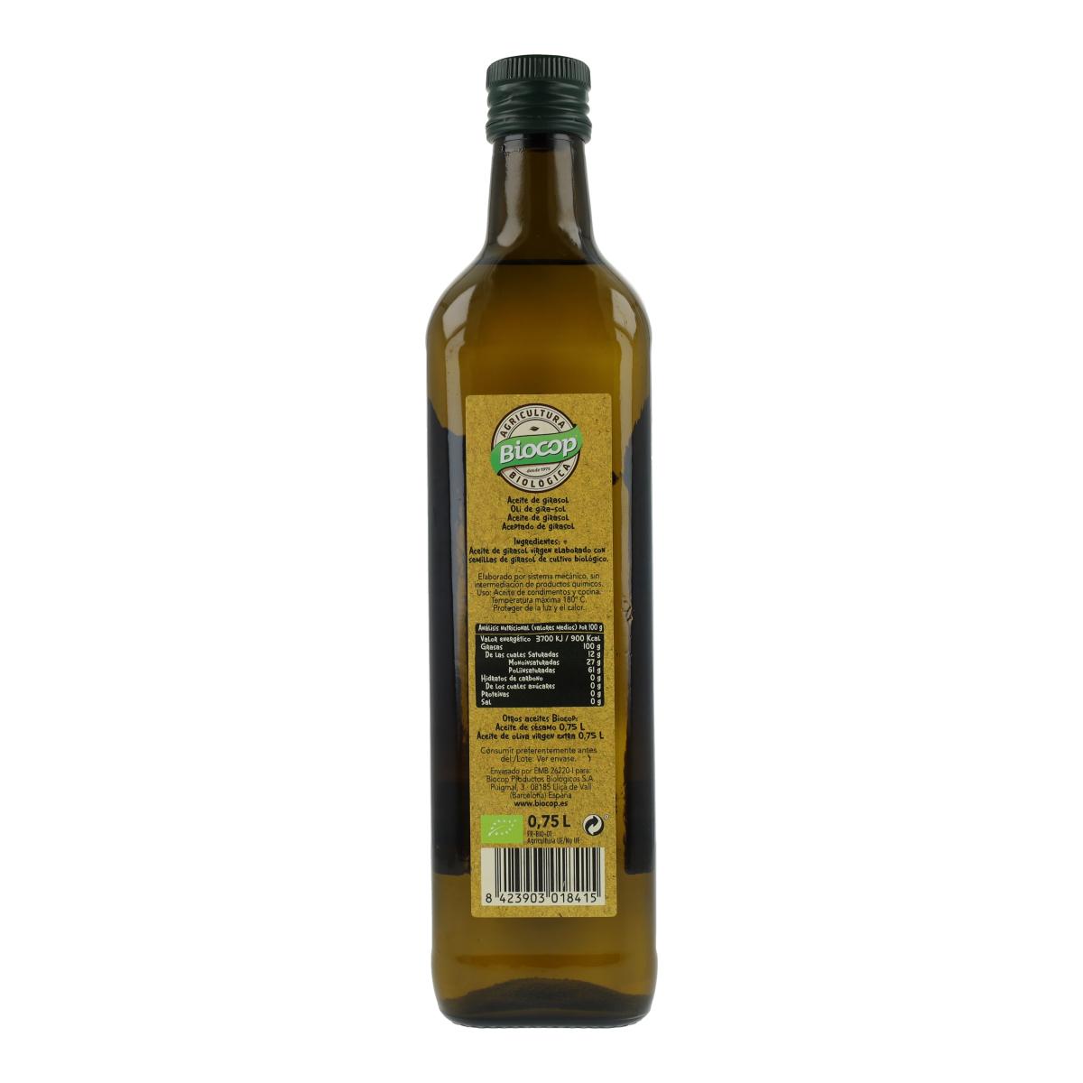 Óleo de Girassol Biológico Biocop 750ml