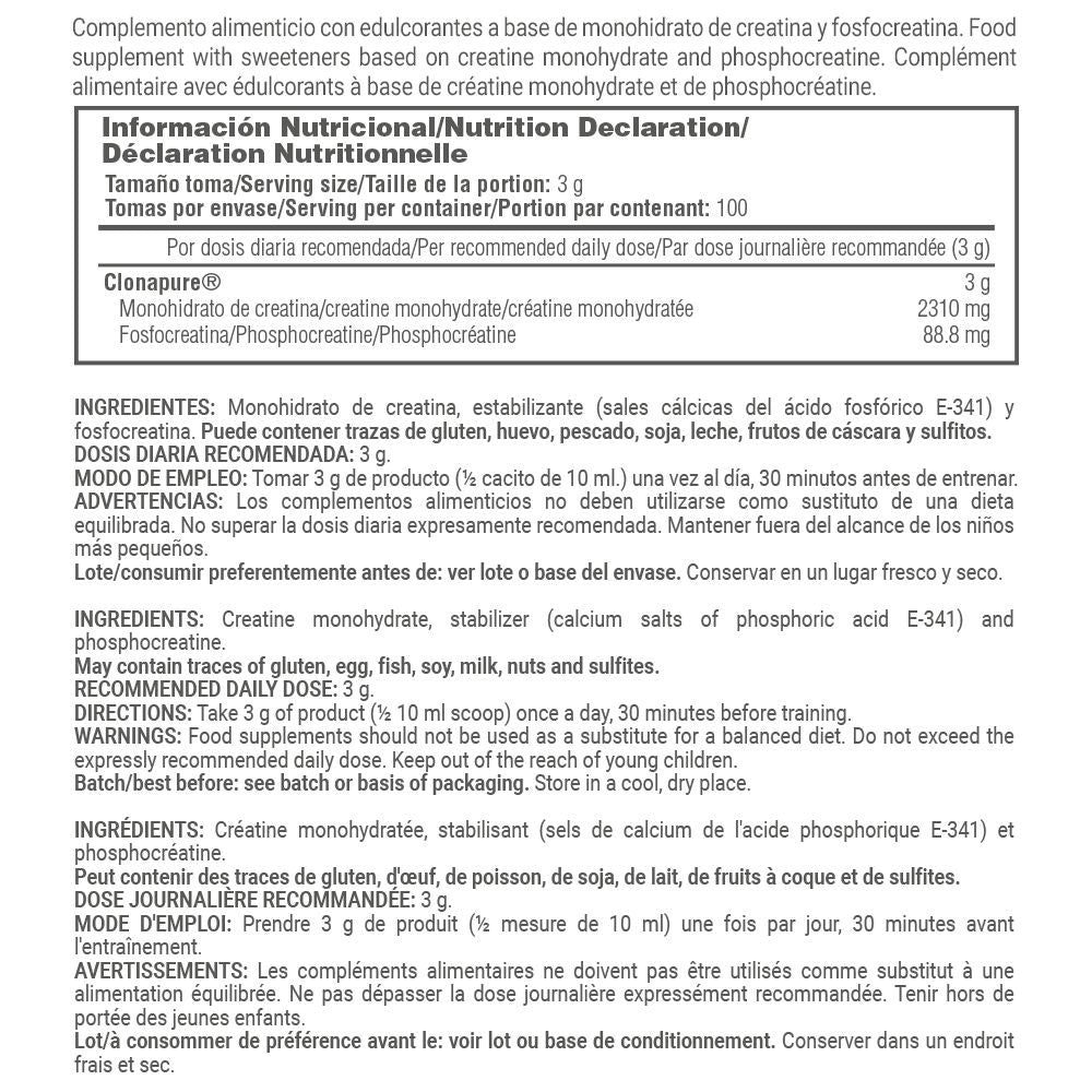 Creatina Monohidrato Clonapure® - 300g - Neutro - Aumenta La Fuerza - Masmusculo_5
