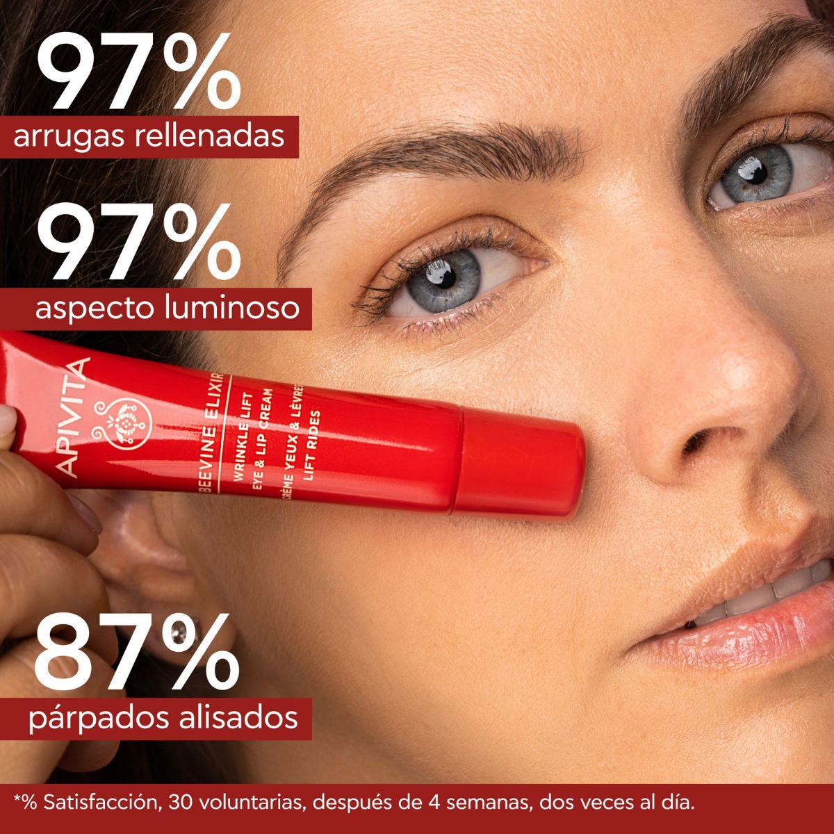 Contorno dos olhos e lábios, lifting de rugas BEEVINE ELIXIR, APIVITA 15 ml