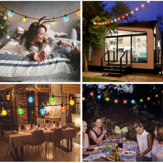 Pisca-pisca LED Aigostar com 10 lâmpadas, 6 W, 8 m, para interiores e exteriores.