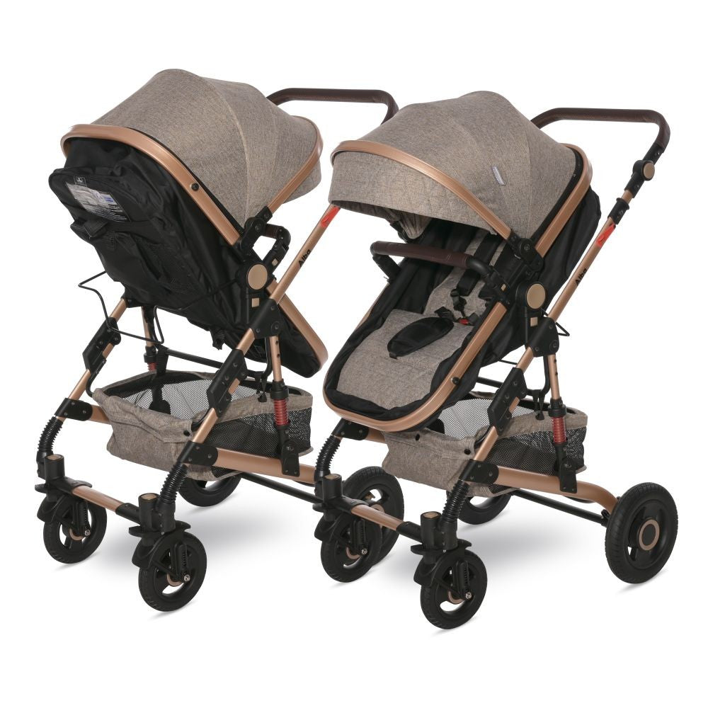 Carrito De Bebé Dúo Convertible Alba Premium Pearl Beige_4