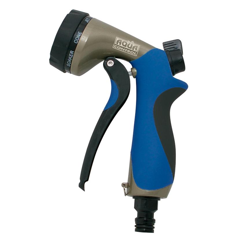 Pistola de irrigação em metal/borracha Aquacontrol com 7 funções