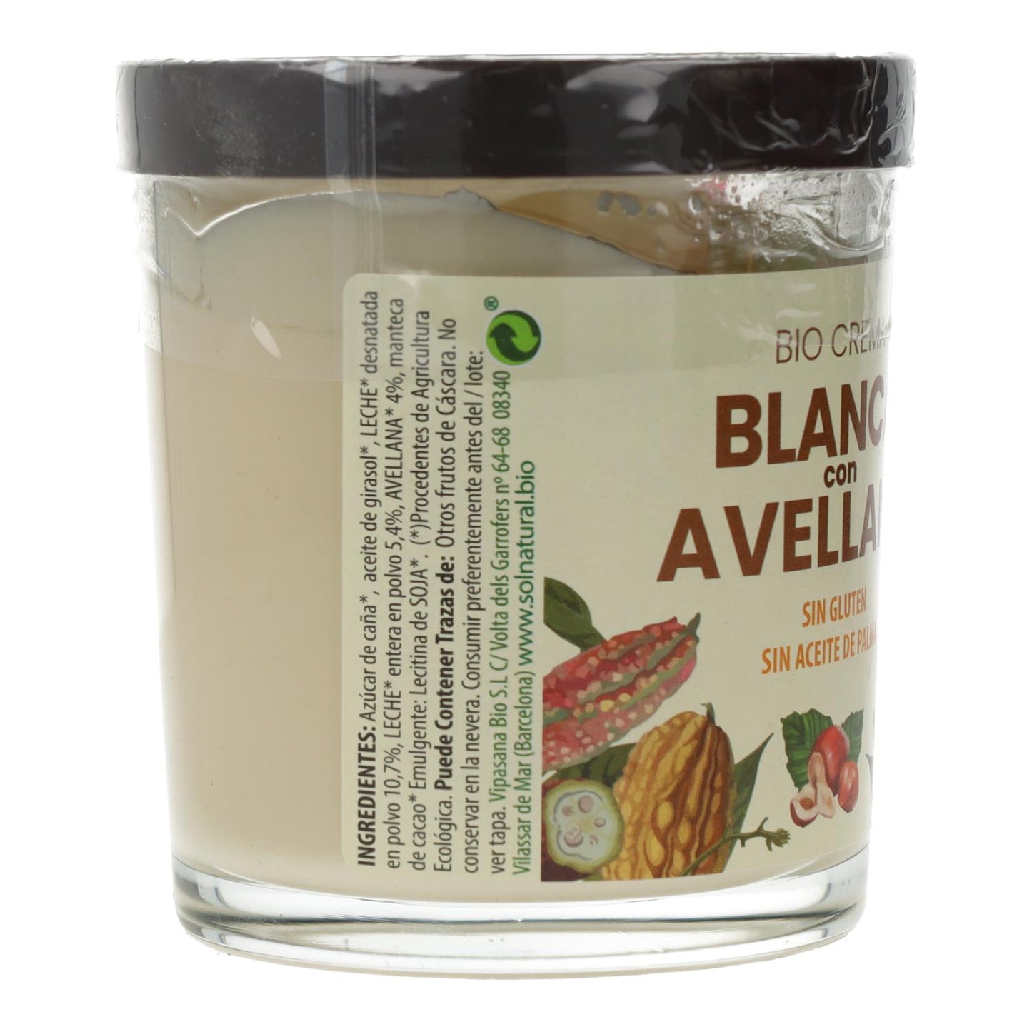 Sol Natural Creme Branco Biológico com Avelãs 200 g