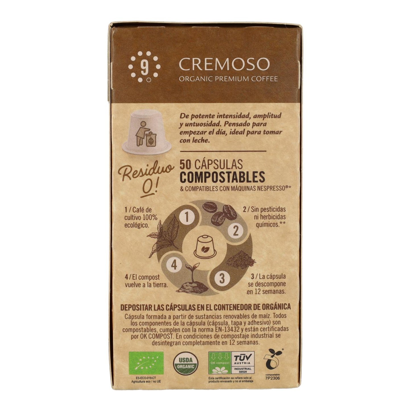 Cápsulas Compostáveis Cremosas Nespresso 50 cápsulas