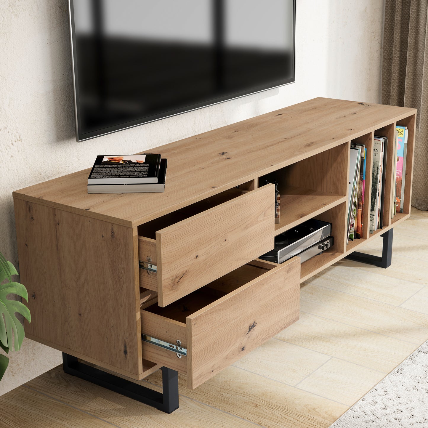 Mueble De Tv Sólido Y Duradero Modelo Wl6.813_4