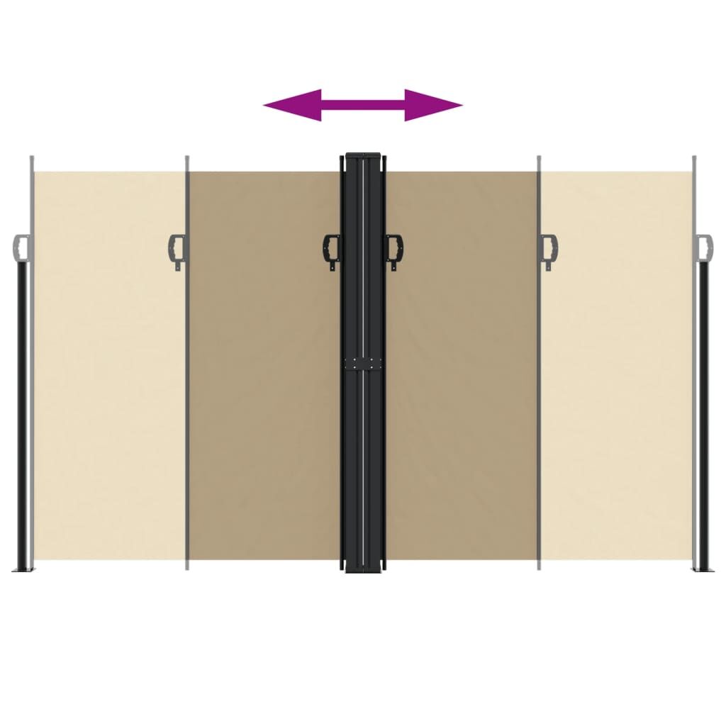 Vidaxl Toldo Lateral Retráctil Beige 200x1000 Cm_4