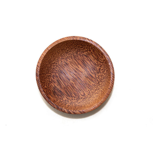 Prato redondo em madeira de coco 18 cm