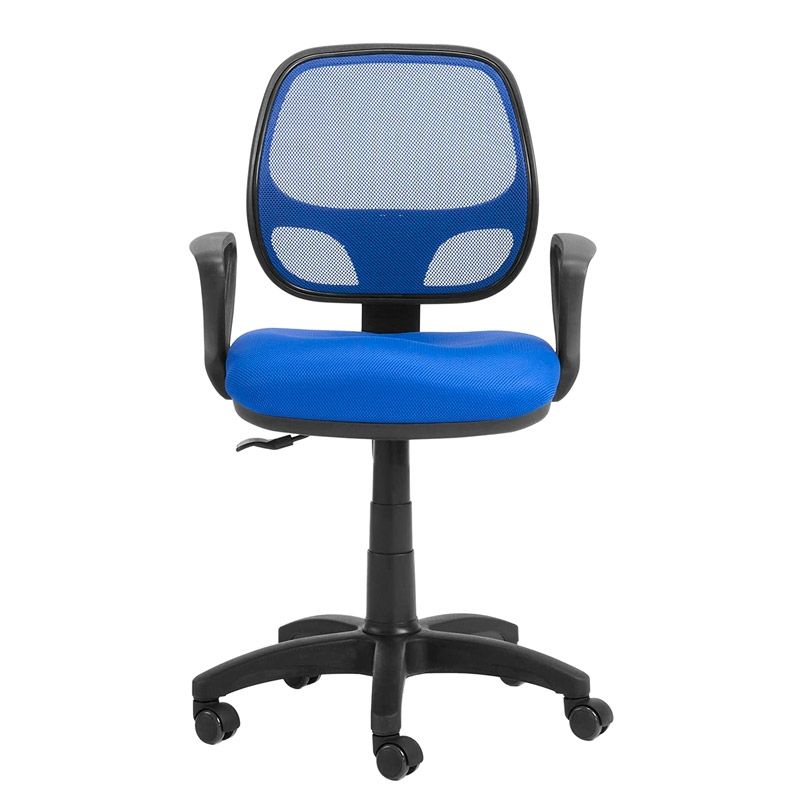 Silla De Escritorio Bari Pvc, Azul, 52,5 X 87-99 X 61cm_2