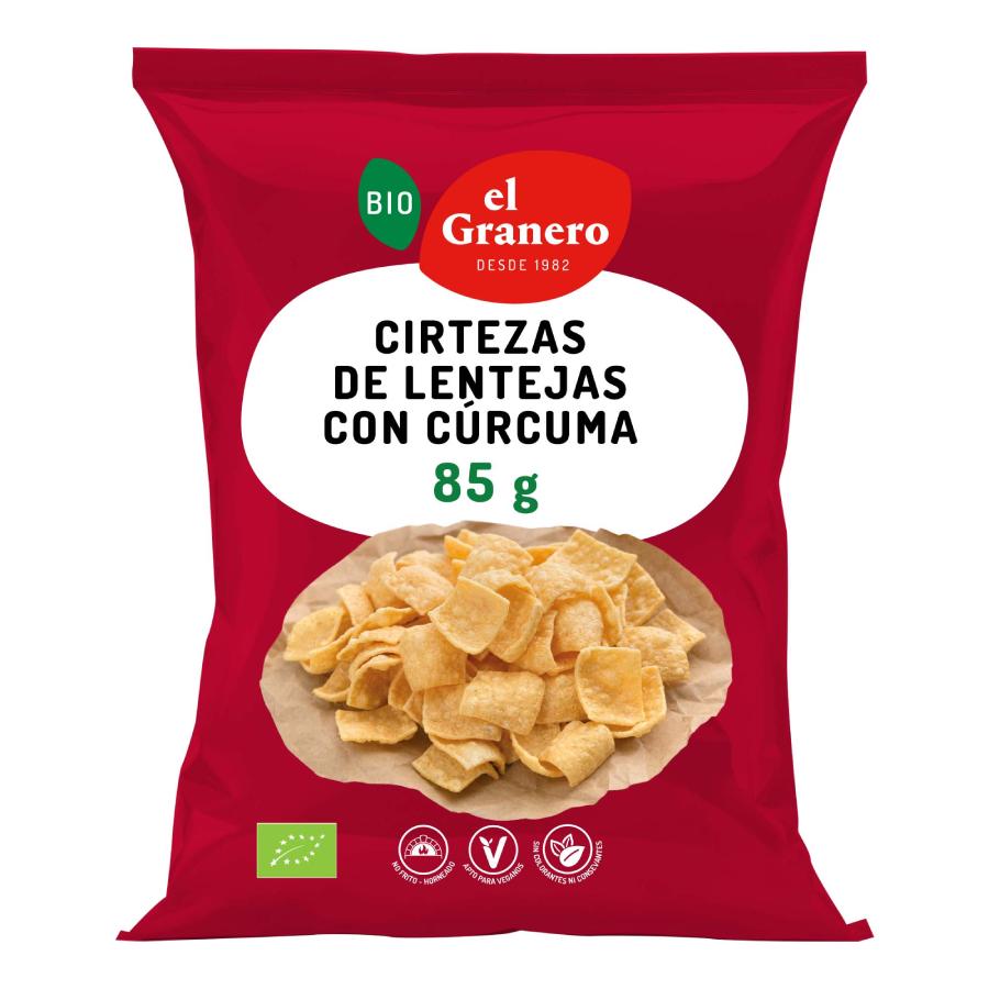Crostas de Lentilhas Biológicas El Granero com Cúrcuma, 65 g