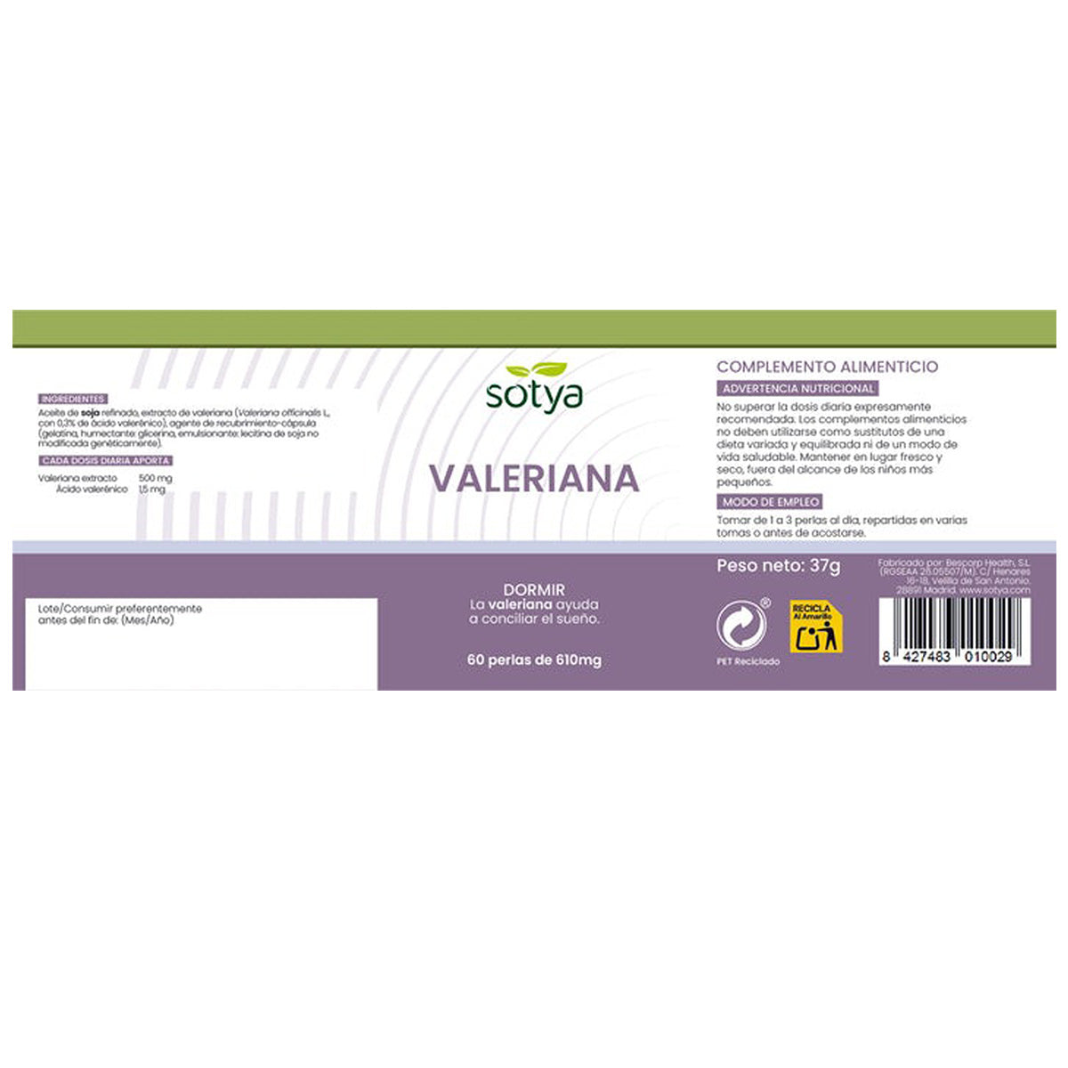 Valeriana Sotya, 60 pérolas